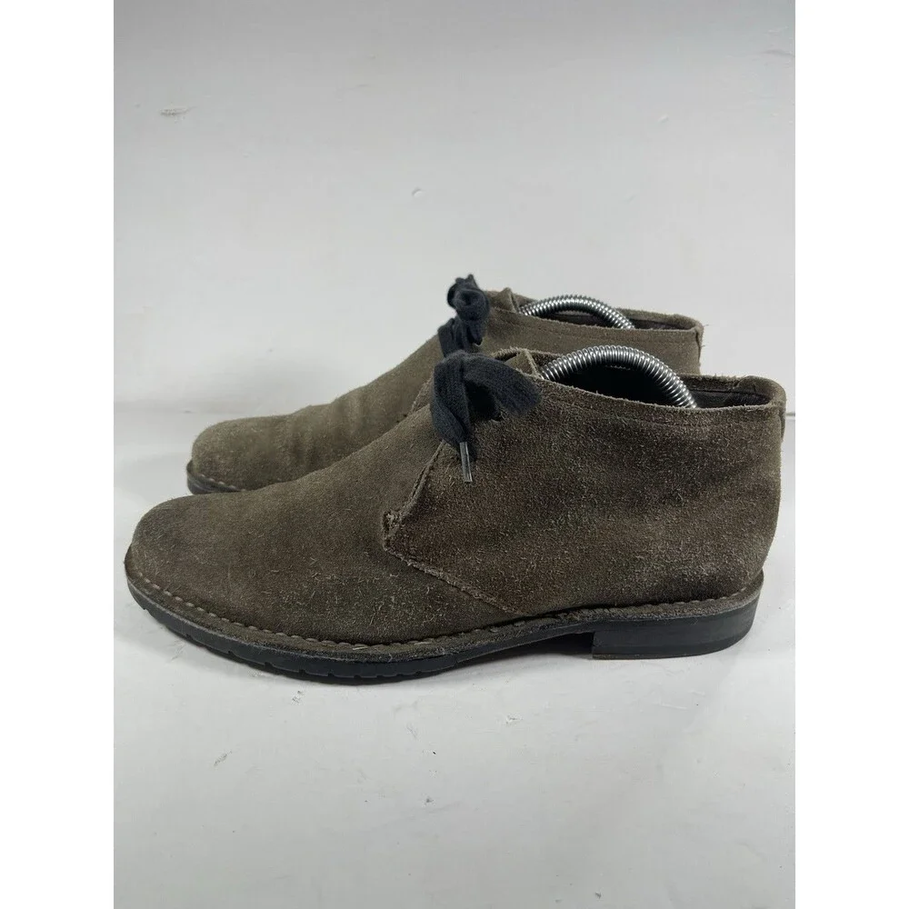 John Varvatos USA Men's Suede Chukka Boots Size 9M Gray Brown Desert Boot Hand